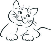 ARTEMISS Kočka obrys - plastová šablona 357 Rozměr: B 14,5x14,5cm