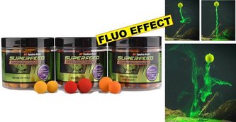 SuperFeed- Diffusion Mini Boilies-plovoucí 14-16mm / 90g Fat Salmon&Caviar- Diffusion efekt - oranžový