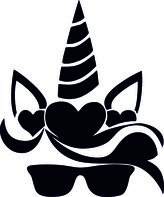 Jednorožec - plastová šablona 360 Rozměr: D 29x29cm