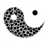 Jing a jang - plastová šablona 167 Rozměr: G 29x29cm