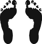 Stopy - plastová šablona 292 Rozměr: B 14,5x14,5cm