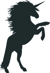 Jednorožec - plastová šablona 362 Rozměr: B 14,5x14,5cm