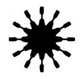 Ozubené kolo - plastová šablona 214 Rozměr: D 29x29cm