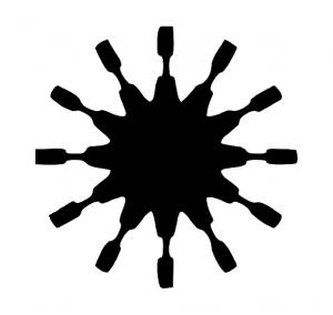 Ozubené kolo - plastová šablona 214 Rozměr: D 29x29cm