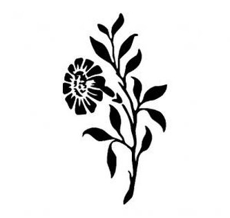 Kytka - plastová šablona 196 Rozměr: D 29x29cm