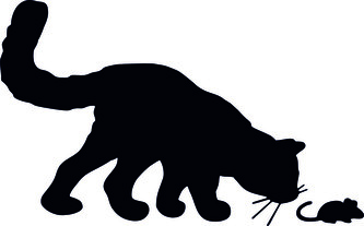 ARTEMISS Kočka s myší - plastová šablona 356 Rozměr: B 14,5x14,5cm