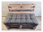 Paletový prošívaný sedák MARIO 120x50 cm, ŠEDÁ, Mybesthome