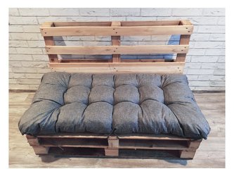 Paletový prošívaný sedák MARIO 120x50 cm, ŠEDÁ, Mybesthome