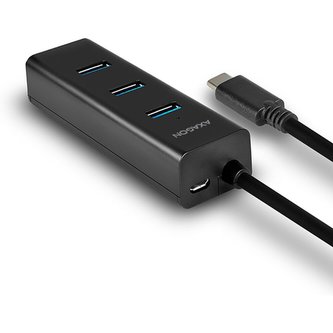AXAGON HUES2C TypeC 4x USB3.0 CHARGING hub microUSB nap. konektor