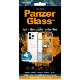PanzerGlass ClearCase Antibacterial Apple iPhone 12/12 Pro oranžový