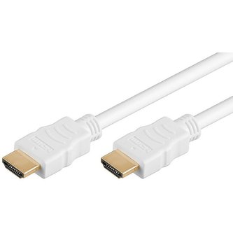 PremiumCord HDMI High Speed / Ethernet kabel zlacené konektory bílý 0,5m