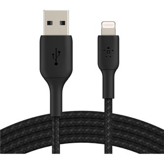 Belkin BOOST Charge Braided Lightning/USB-A odolný kabel, 3m, černý