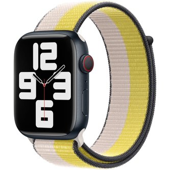 Apple Watch provlékací sportovní řemínek 45/44/42mm ovesně mléčný / citrusově žlutý