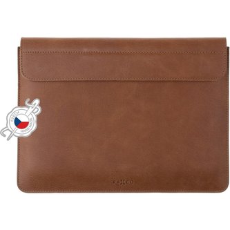 FIXED Oxford kožené pouzdro MacBook Pro 14" hnědé