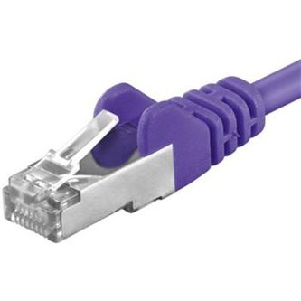 Premiumcord Patch kabel CAT 6a S-FTP RJ45-RJ45 AWG 26/7 10m fialový