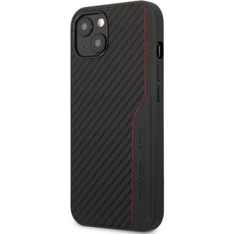 AMG PU Carbon Effect Kryt iPhone 13 Mini černý