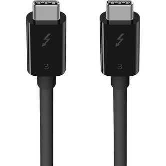 Belkin ThunderBolt 3 (USB-C/USB-C) datový a napájecí kabel, 100W, 0,8m