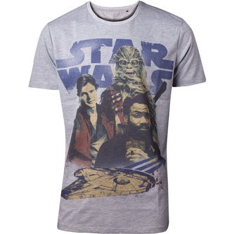 Tričko Star Wars - Han Solo - 3 Is A Crowd M