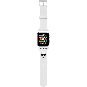 Karl Lagerfeld Choupette Head řemínek pro Apple Watch 38/40/41mm bílý
