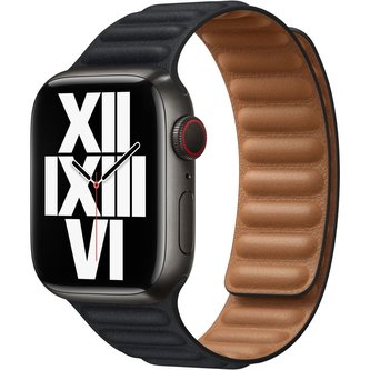 Apple Watch kožený tah 45/44/42mm temně inkoustový - M/L