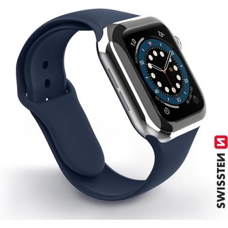 SWISSTEN silikonový řemínek pro Apple Watch 38-40 mm modrý