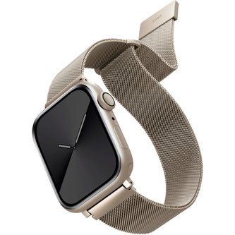 UNIQ Dante ocelový řemínek Apple Watch 41/40/38mm starlight