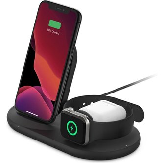 Belkin BOOST CHARGE 3v1 bezdrátová nabíjecí stanice černá
