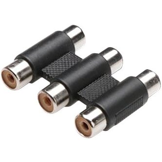 PremiumCord spojka 3x Cinch / RCA F/F