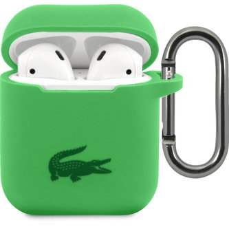 Lacoste Liquid Silicone Glossy Printing Logo Pouzdro pro Airpods 1/2 Green