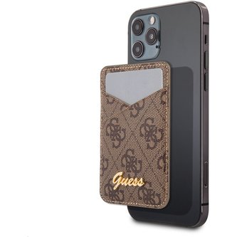 Guess 4G MagSafe Cardslot Triangle Logo hnědá