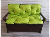 Prošívané sezení JONAS, polstr na zahradní lavici - sedák s opěrkou, LIMETKA, 100x60x50 cm, Mybesthome