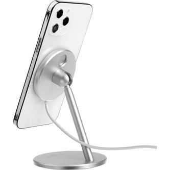 FIXED MagFrame hliníkový stojánek pro nabíječku MagSafe stříbrný