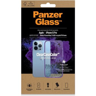 PanzerGlass™ ClearCaseColor™ pro Apple iPhone 13 Pro Grape (fialový)