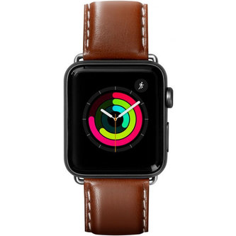 LAUT Oxford kožený řemínek na Apple Watch 42/44 mm hnědý