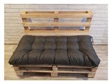 Paletový prošívaný sedák MARIO 120x60 cm,  ČERNÁ, Mybesthome