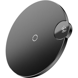 Baseus Digital LED bezdrátová nabíječka 10W černá