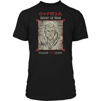 Tričko The Witcher 3 Wanted Poster Premium S