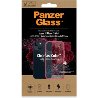 PanzerGlass™ ClearCaseColor™ pro Apple iPhone 13 mini Strawberry (červený)
