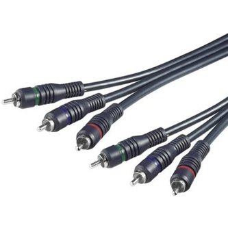 PremiumCord kabel 3x Cinch / 3x Cinch M/M HQ 2m