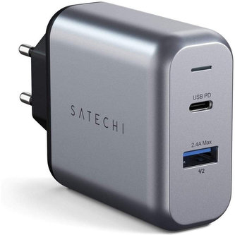 Satechi 30W Dual-Port Wall Charger nabíječka vesmírně šedá