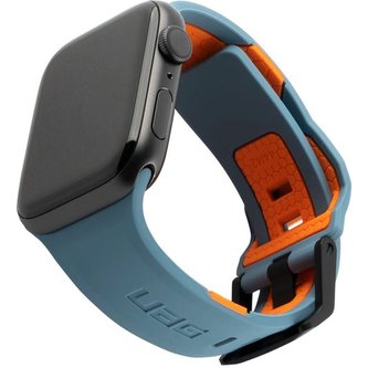 UAG Civilian řemínek Apple Watch 44/42 mm šedomodrý/oranžový