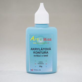 Akrylátová kontura svítící ve tmě 55g, neon zelená