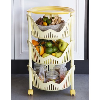 BAMA Regál pojízdný Cucinotto 3, žlutý