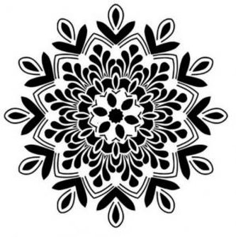 Mandala - plastová šablona 004