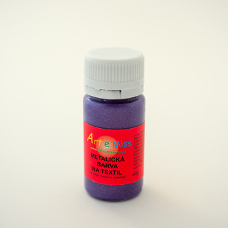 ARTEMISS Metalické barvy na textil 40g, hrášková