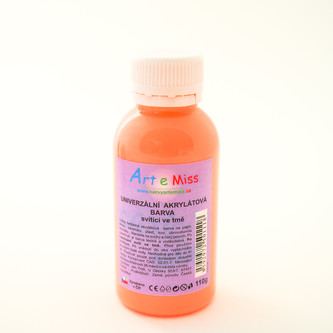 Svítící univerzální barva (fotoluminiscenční) 110g, neon červená