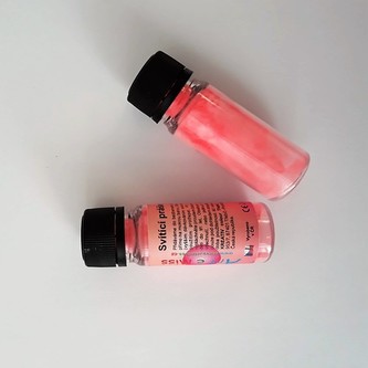 Svítící prášek ve tmě - 2v1 PROFI 500g, neon růžová