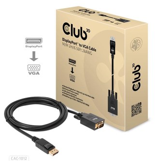 Club3D kabel DP na VGA, M/M, 2m