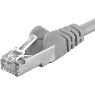 PremiumCord FTP CAT.6 patch kabel awg26 šedý 1m