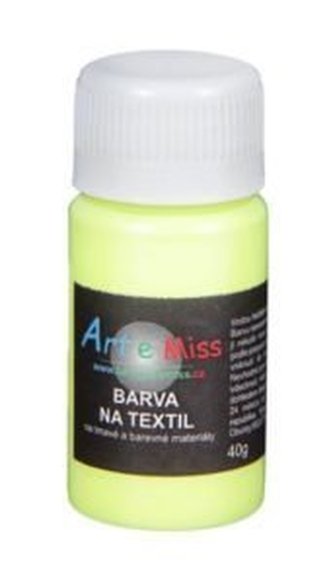 ARTEMISS Barva na tmavý textil - neon (září pod UV světlem) 40g, neon žlutá